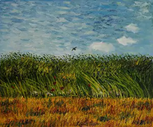 Edge of a Wheat Field with Poppies and a Lark by Vincent Van Gogh OSA401
