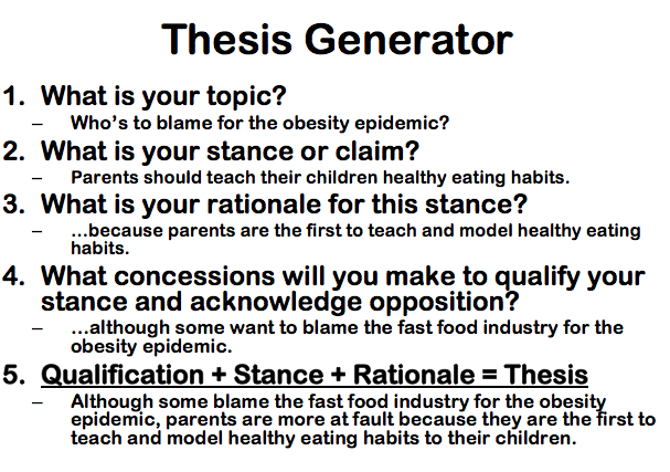 what is a thesis statement of an essay