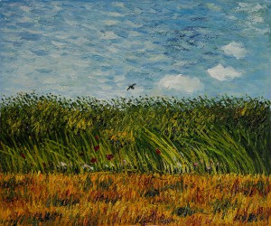 Edge of a Wheat Field with Poppies and a Lark by Vincent Van Gogh OSA401