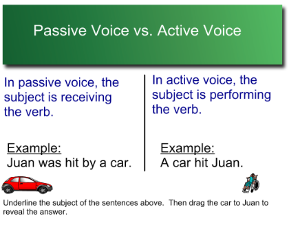 change passive to active voice online