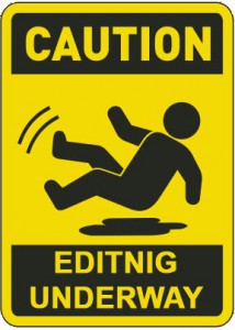 editing sign