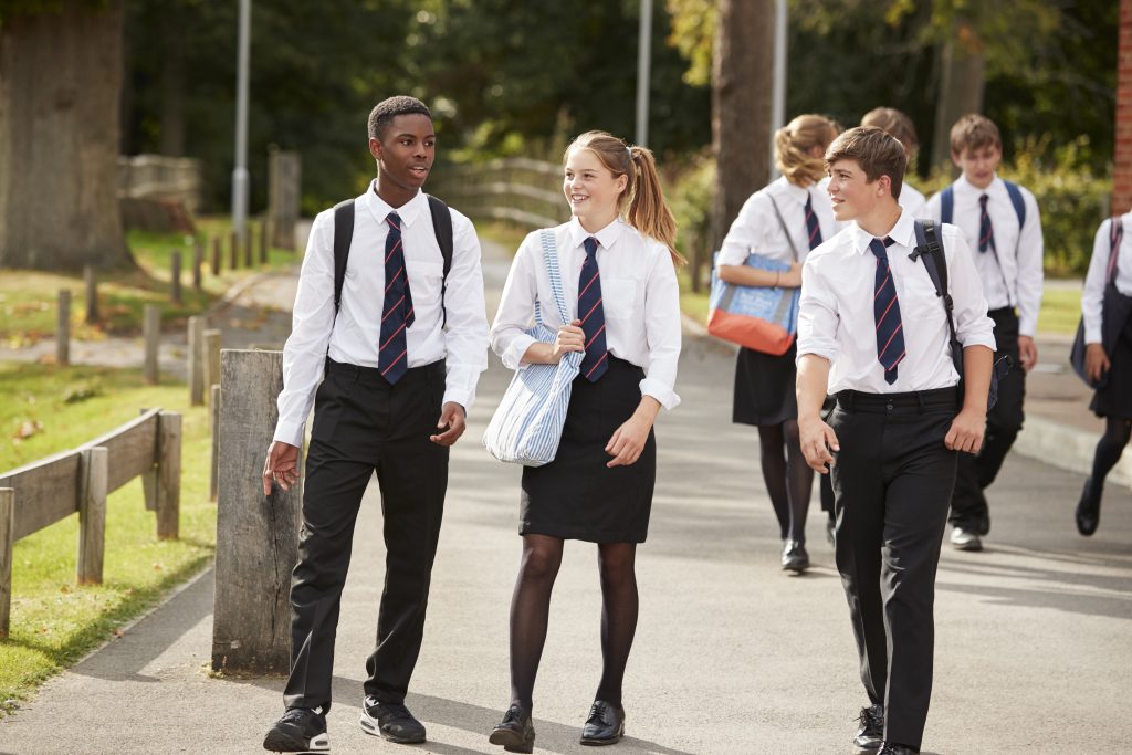 students wearing uniforms
