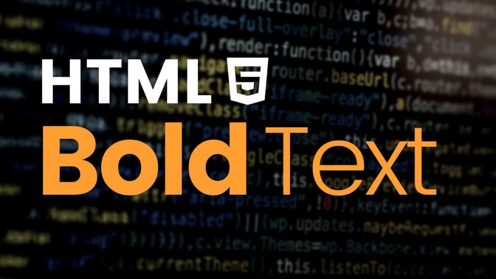 How to bold in html