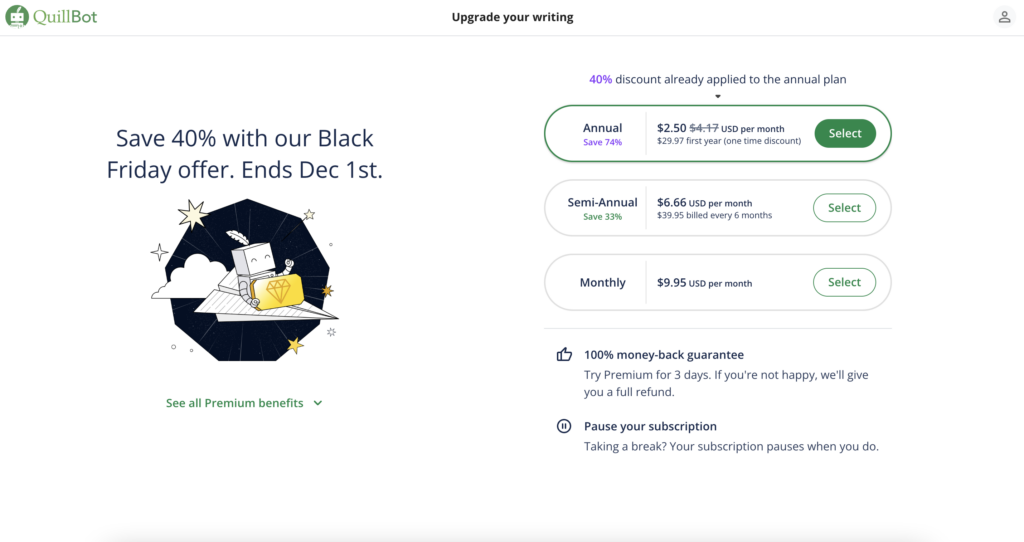 Quillbot Black Friday Deals