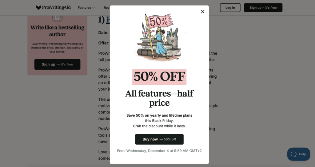 ProWritingAid Black Friday Deals