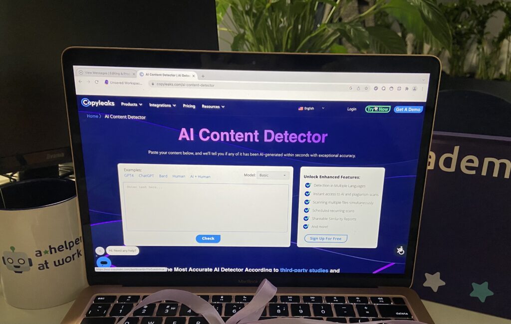 Using Copyleak's AI detector