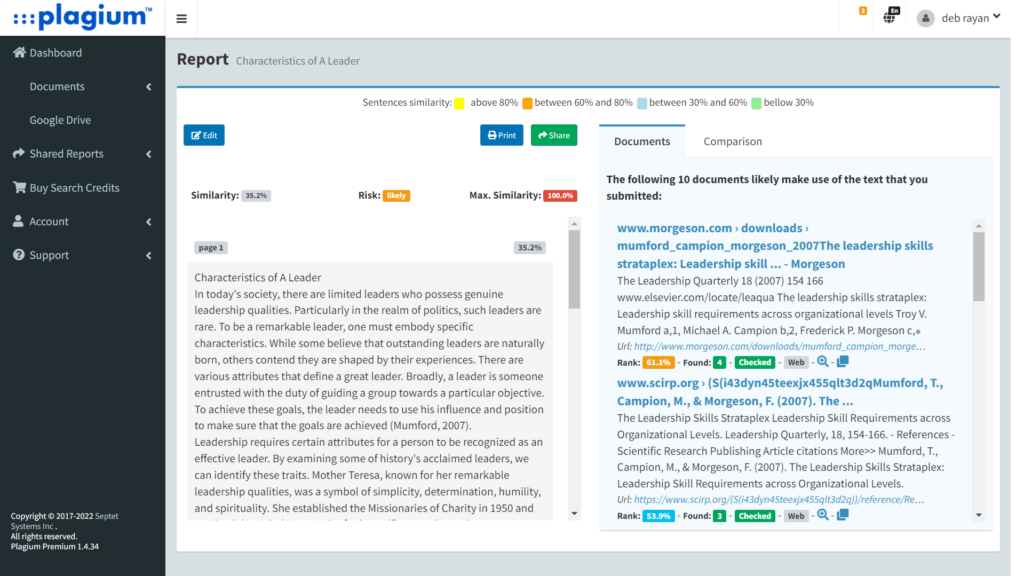 Revisión de Plagium