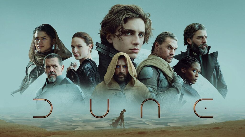 An image that depicts a title of the movie “Dune: Part One”