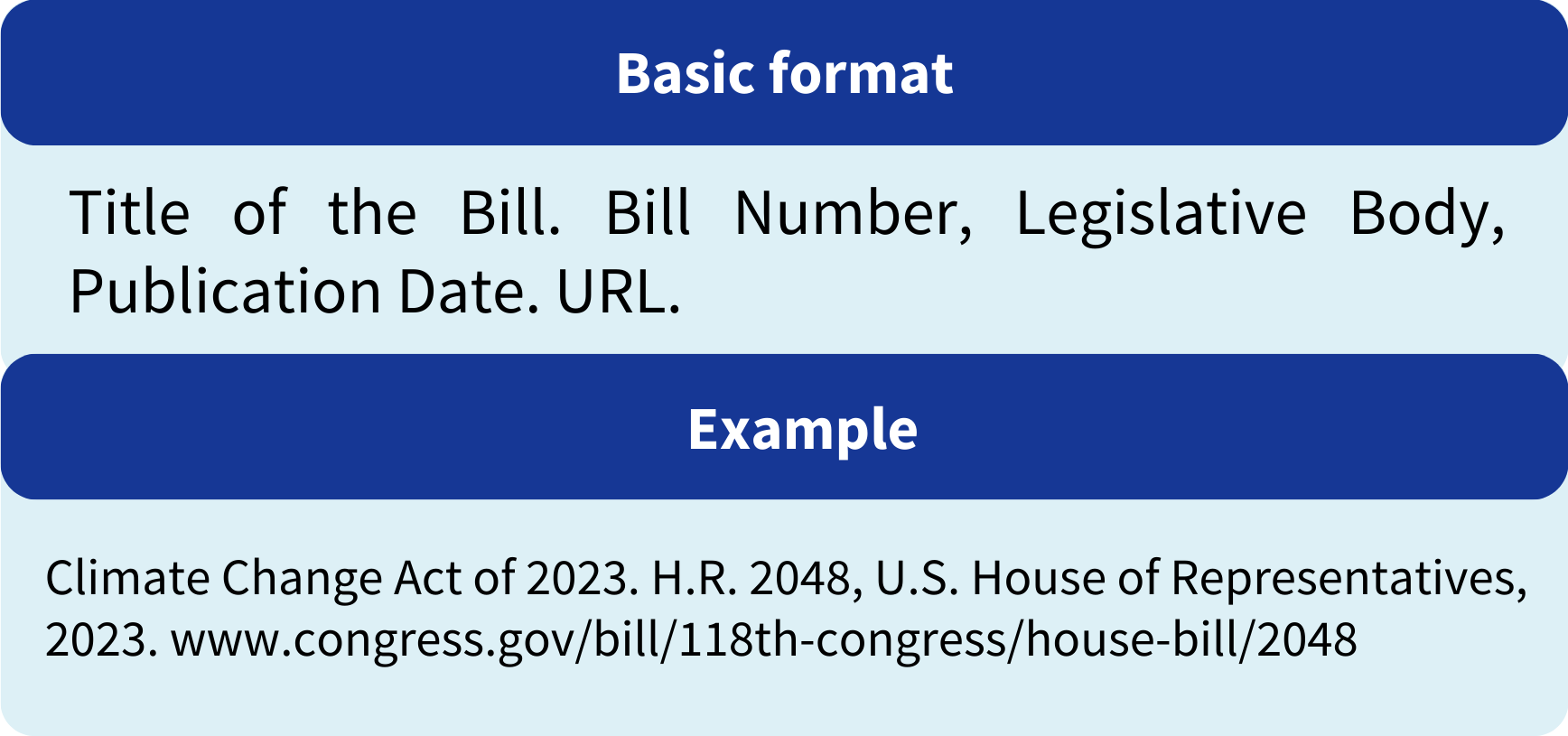 How to Cite a Bill: APA, MLA, Chicago Styles