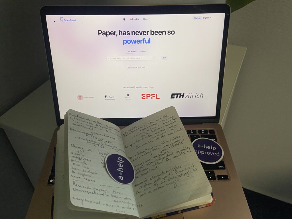 Photo of the homepage at OpenRead