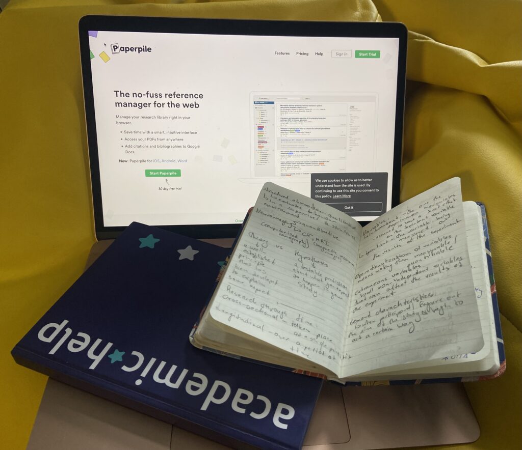 Photo of the main page at PaperPile