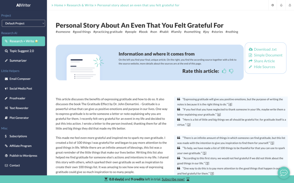 Reseña de AI-Writer