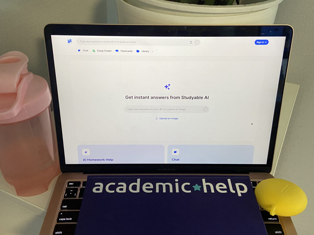 A photo of us checking out Studyable App 