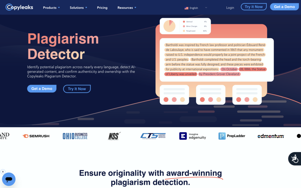 Copyleaks' Plagiarism Detector