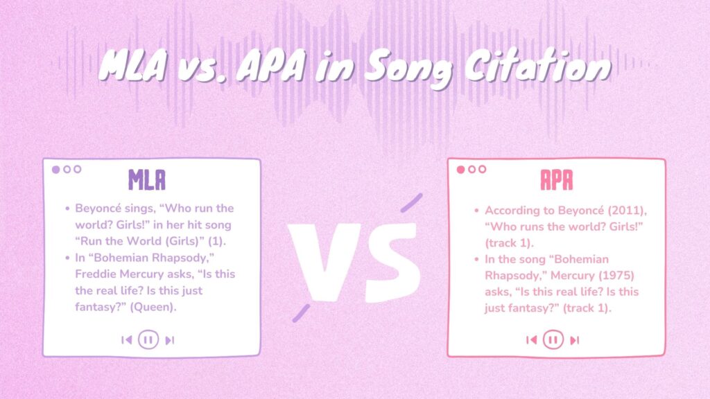 MLA vs APA song title formatting