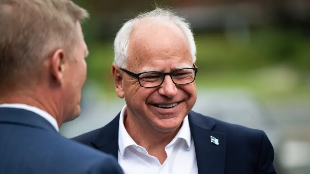 Tim Walz photographed by Getty Images