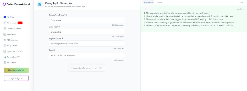 PerfectEssayWriter Query
