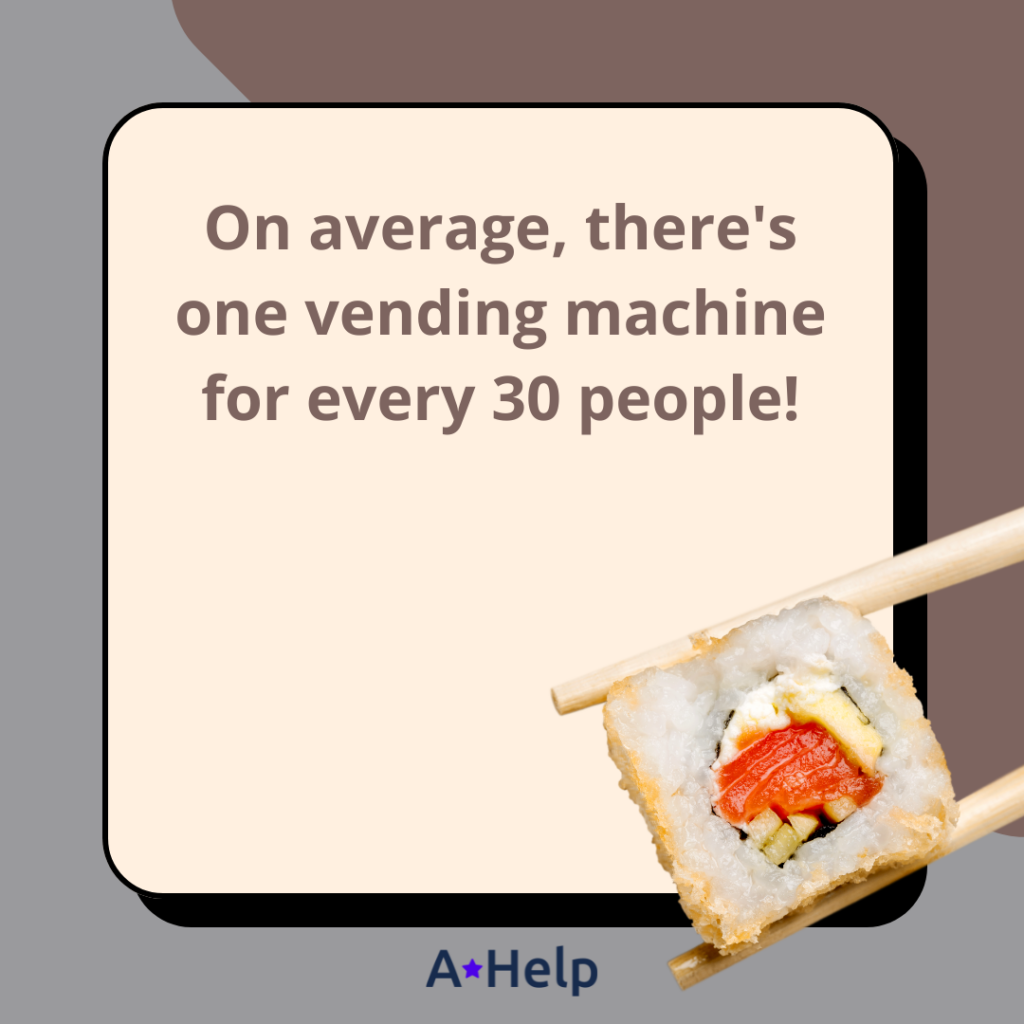 how many vending machines per person in japan