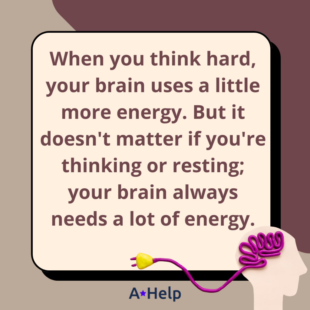 brain always needs a lot of energy