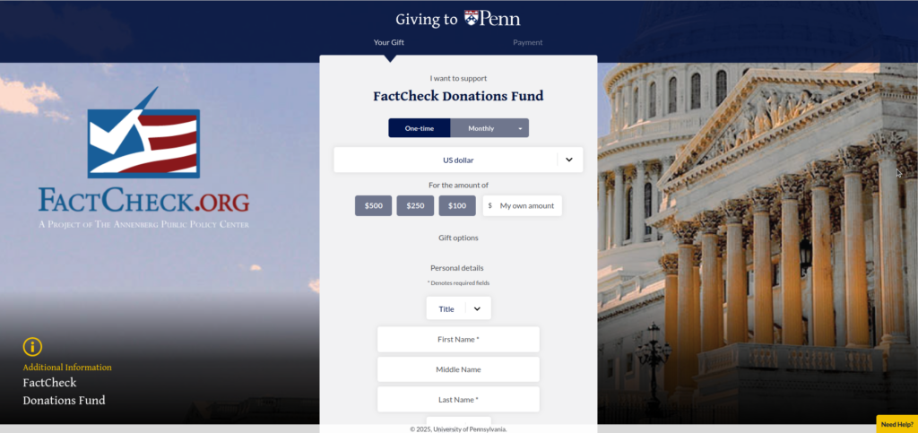 Factcheck.org Review 2025