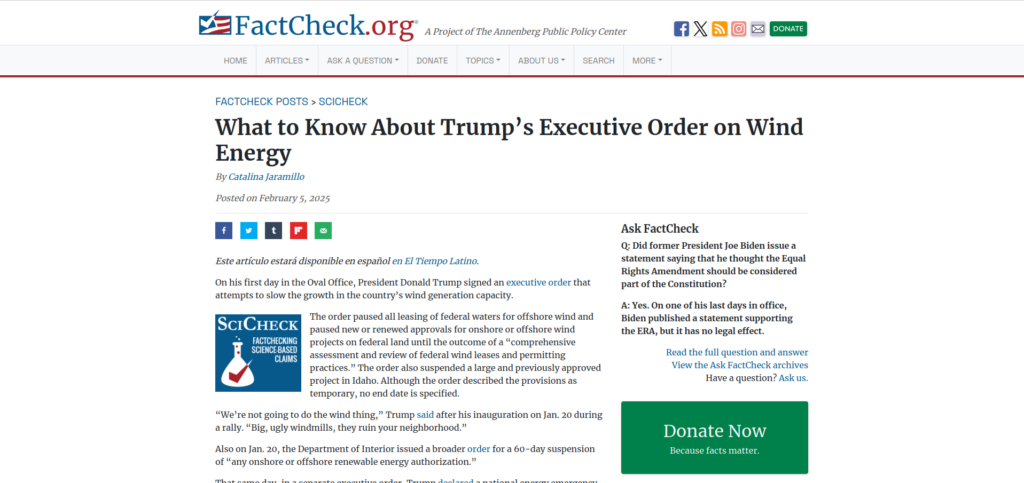 Factcheck.org Review 2025