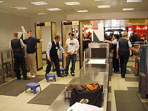Berlin Schonefeld Airport metal detectors