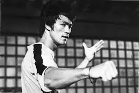 black and white bruce lee