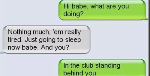 text of girlfriend lying