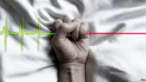 someone holding their heart graph