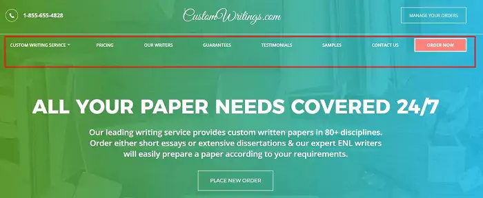 customwritings main page