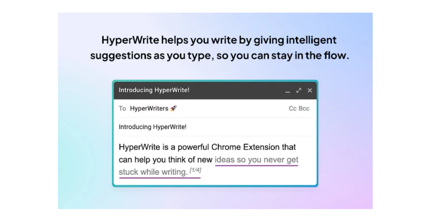 A screenshot of the HyperWrite AI  homepage