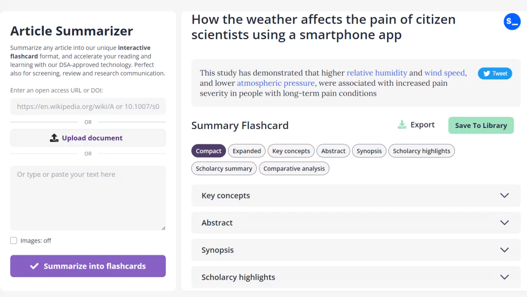 Scholarcy AI Review: Harnessing AI for Efficient Document Summarization