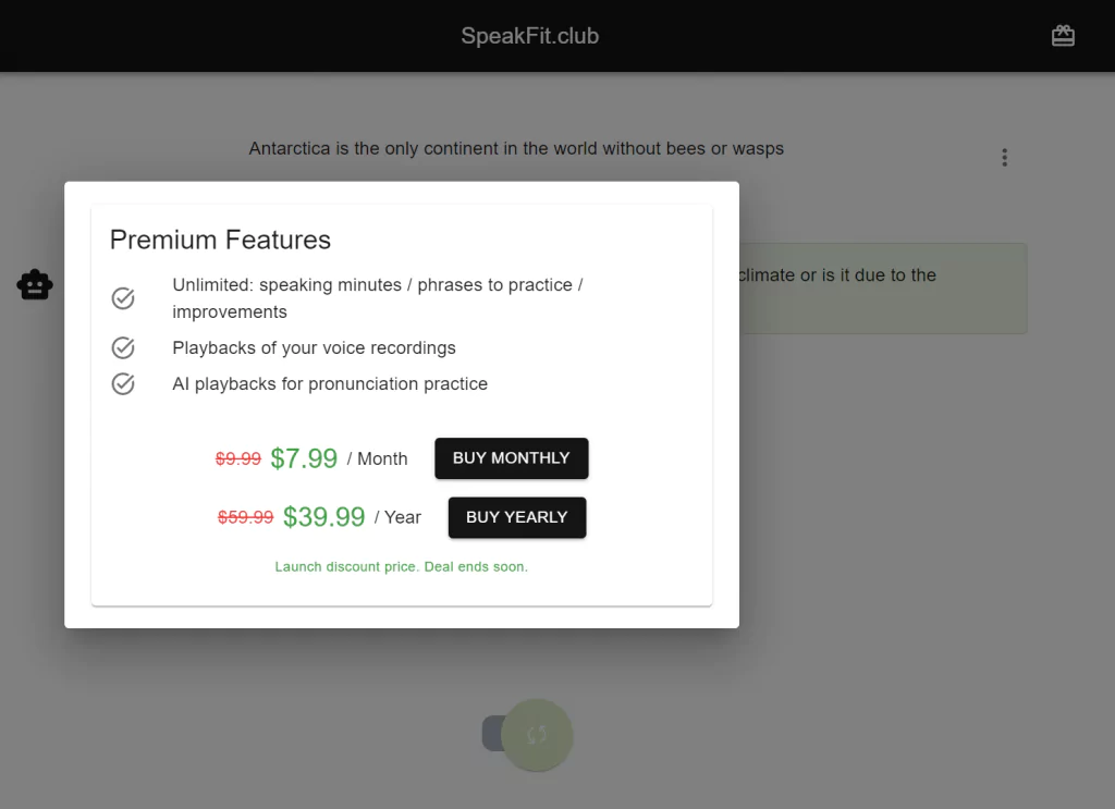 SpeakFit.club: Elevate Your Speaking Skills with AI Language Practice