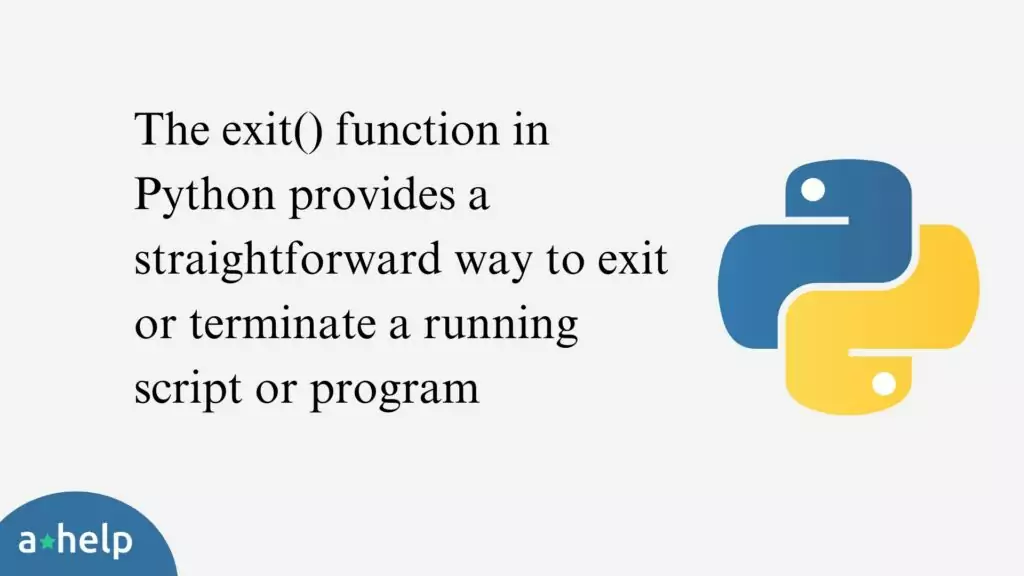 An infographic that gives an aswer to the question how to exit python script