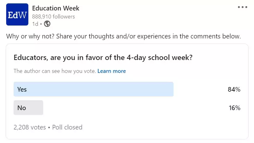 A screenshot of Education Week