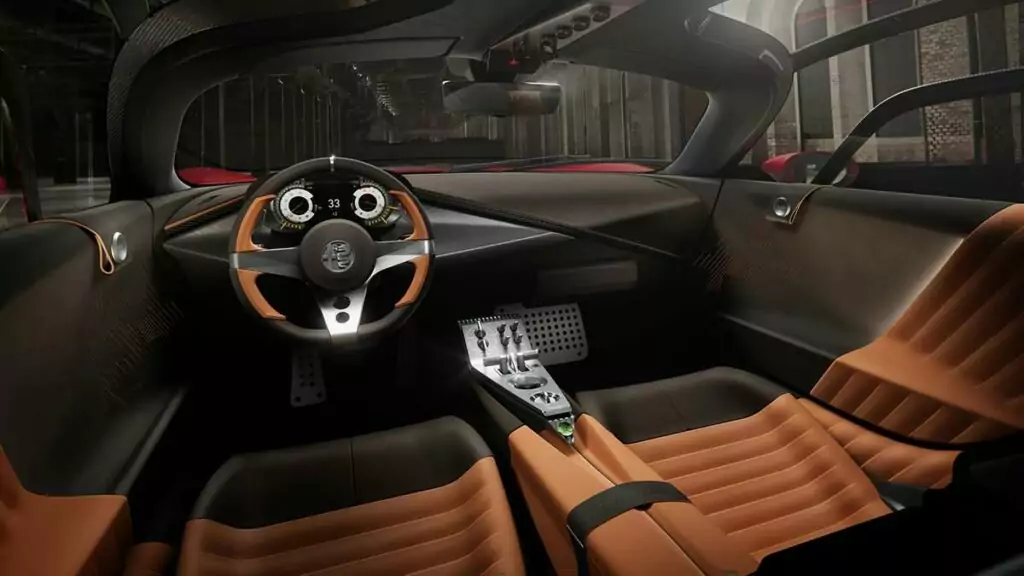 33 Stradale that is all-electric inside interior