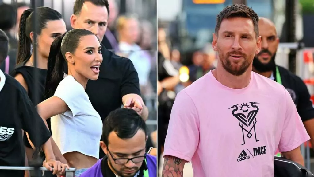 Celebrity Kim Kardashian Attends Lionel Messi's Inter Miami Debut vs Cruz Azul With Her Kid 