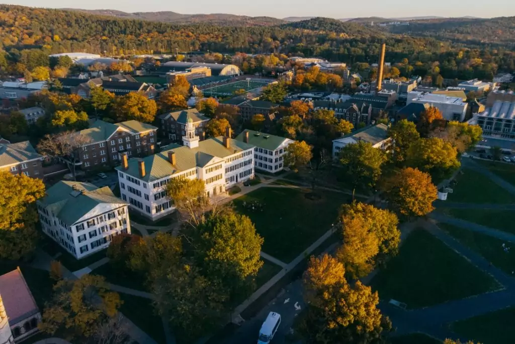 A bird's eye view at Dartmouth college