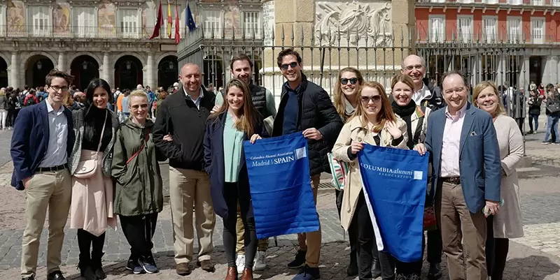 The image of Columbia University alumni association's meeting