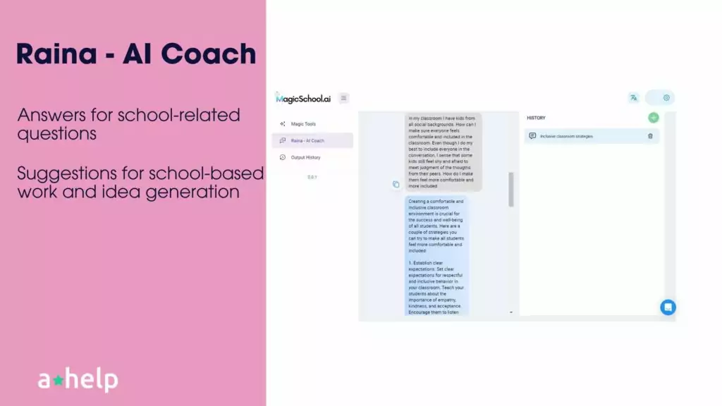 MagicSchool RainaAI coach