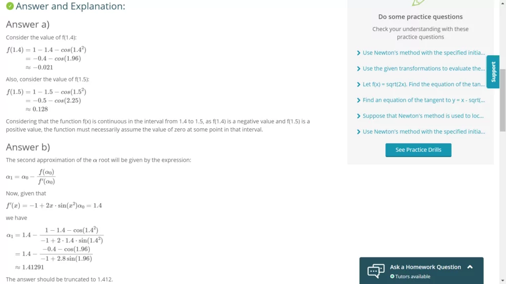 A screenshot of Study.com Answer pt.1