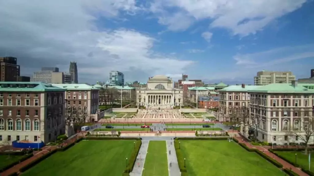 The image of Columbia University in the city of New York