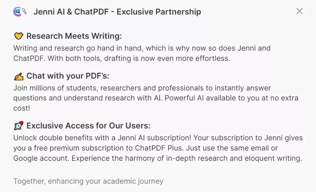 ChatPDF Teams Up with Jenni AI To Reshape Education
