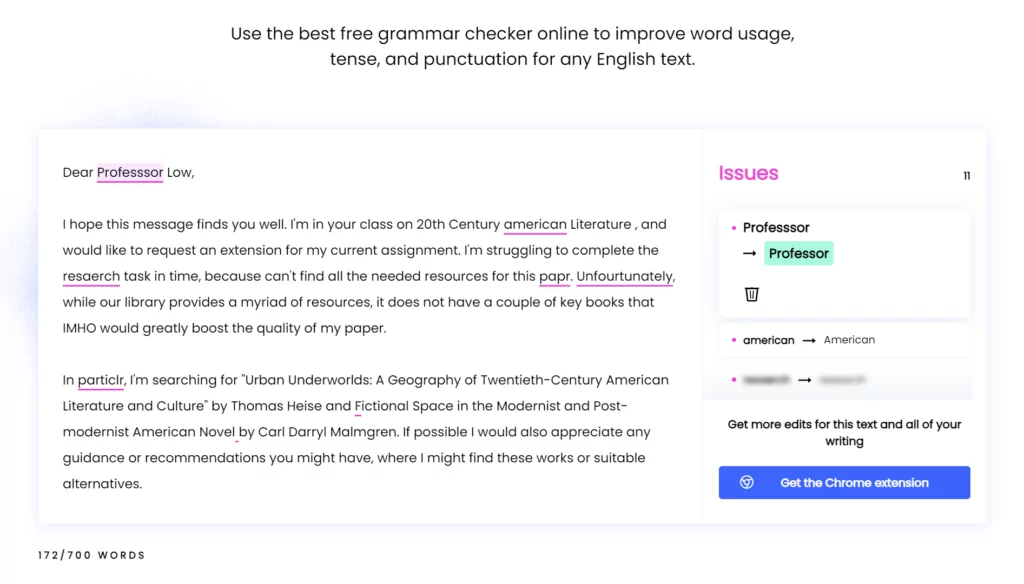 Dashboard at Writer.com grammar checker