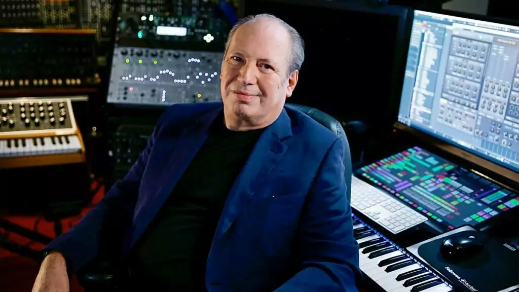 The photograph of Hans Zimmer in the studio