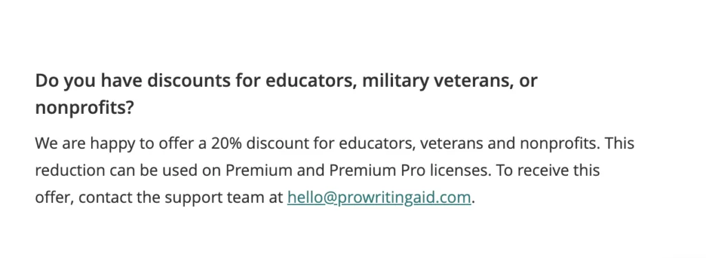 Special discount at Pro Writing Aid