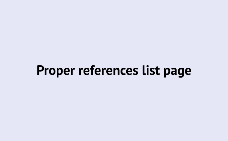 Reference list page