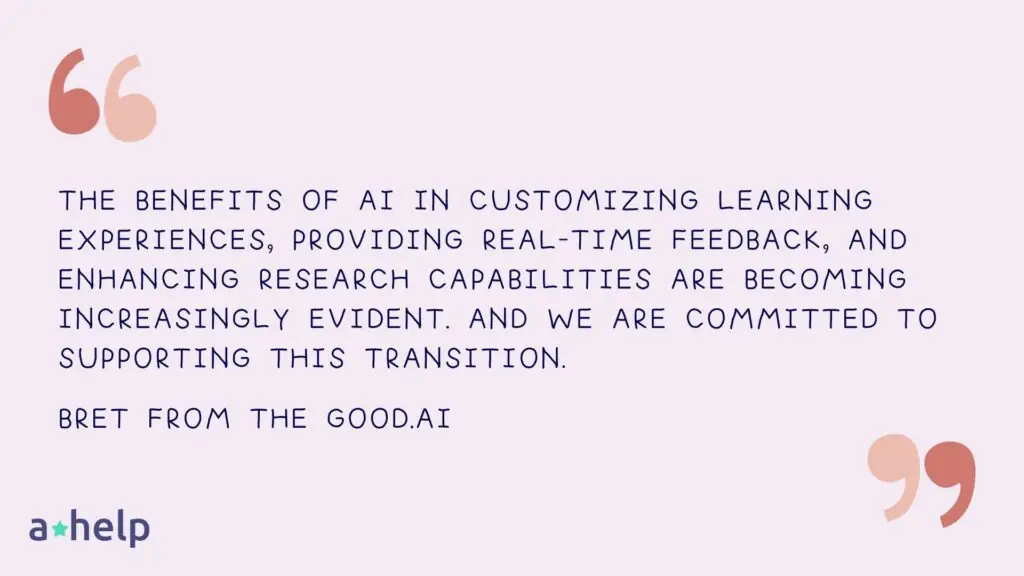 AI can bring customizing learning
