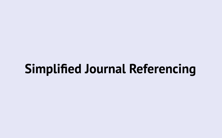 Simplified Journal Referencing