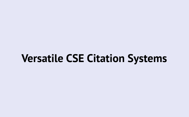 Versatile CSE Citation Systems